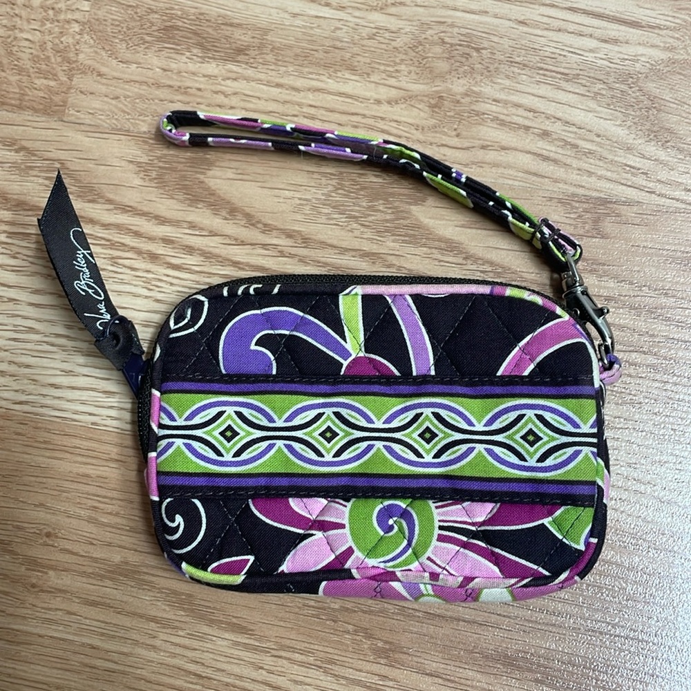 Vera Bradley Purple Punch Wrislet Coin Purse